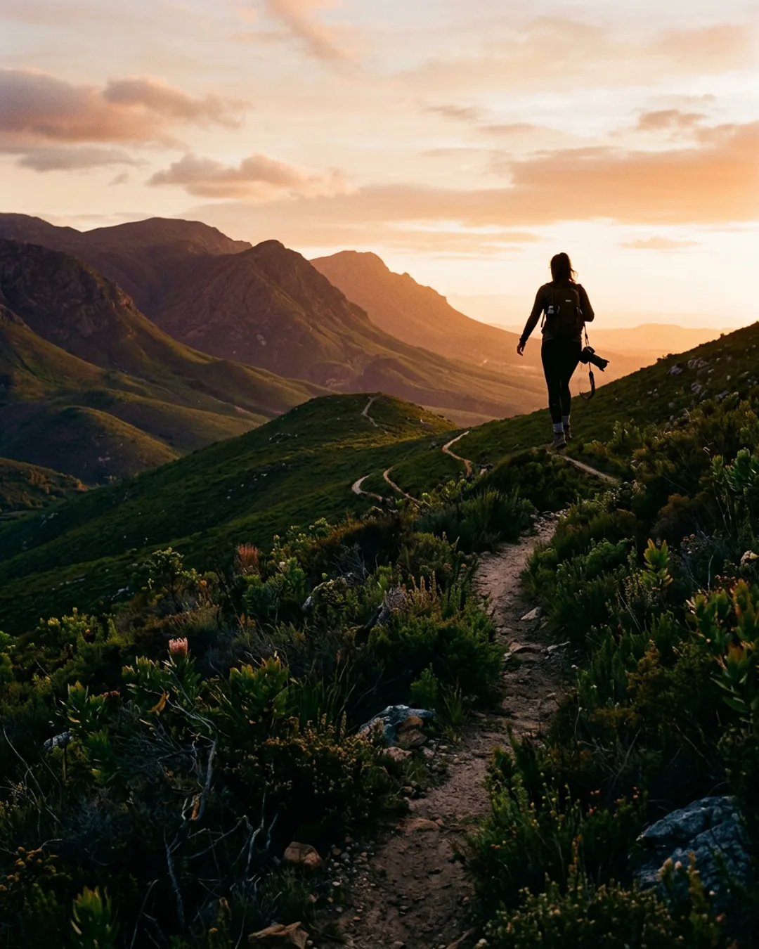 Overberg guide at golden hour